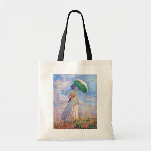 Claude Monet - Vrouw met een Parasol naar rechts Tote Bag (Voorkant)