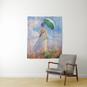 Claude Monet - Vrouw met een Parasol naar rechts Wandkleed (In situ)