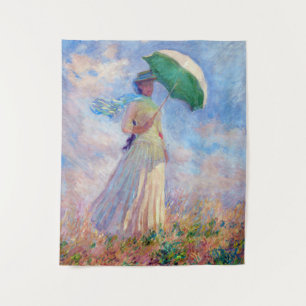 Claude Monet - Vrouw met een Parasol naar rechts Wandkleed