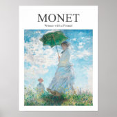 Claude Monet Vrouw met een Parasol Schilderij Poster (Voorkant)