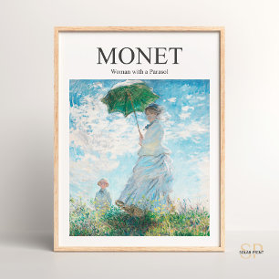 Claude Monet Vrouw met een Parasol  Schilderij Poster