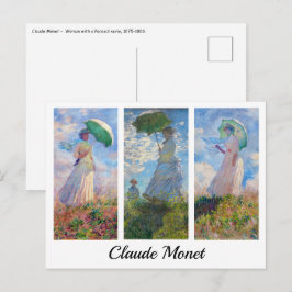 Claude Monet -  Vrouw met een Parasol serie Briefkaart