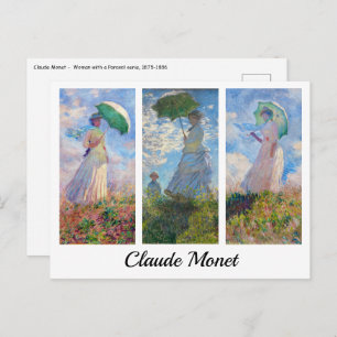 Claude Monet - Vrouw met een serie van Parasol Briefkaart