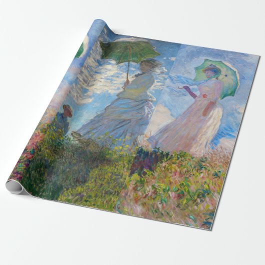 Claude Monet - Vrouw met een serie van Parasol Cadeaupapier (Uitgerold)