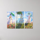 Claude Monet - Vrouw met een serie van Parasol Canvas Afdruk (Voorkant)