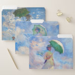 Claude Monet - Vrouw met een serie van Parasol Documentenmap<br><div class="desc">Vrouwen met een Parasol/Umbrella naar rechts gericht - Claude Monet in 1886. The Promenade,  Woman with a Parasol - Claude Monet,  1875. Vrouw met een parasol/paraplu naar links - Claude Monet in 1886.</div>