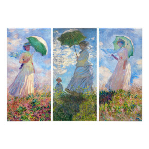 Claude Monet - Vrouw met een serie van Parasol Foto Afdruk