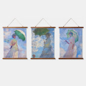 Claude Monet - Vrouw met een serie van Parasol Hangend Wandkleed (Driedubbel)