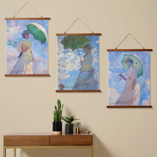 Claude Monet - Vrouw met een serie van Parasol Hangend Wandkleed (Asymmetrisch)
