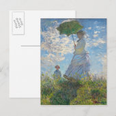 Claude Monet | Vrouw met parasol Briefkaart (Voorkant / Achterkant)