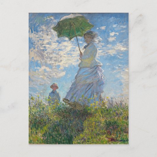 Claude Monet | Vrouw met parasol Briefkaart (Voorkant)