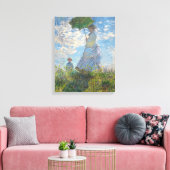 Claude Monet | Vrouw met parasol Canvas Afdruk (Insitu (Woonkamer))