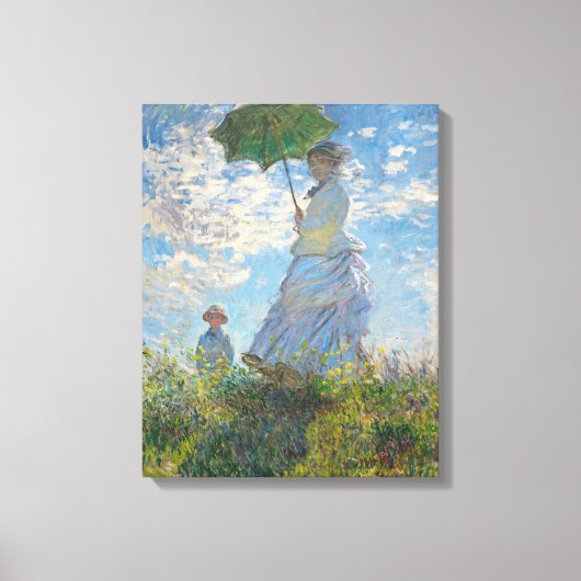 Claude Monet | Vrouw met parasol Canvas Afdruk (Voorkant)