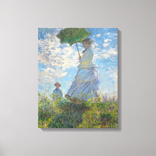 Claude Monet   Vrouw met parasol Canvas Afdruk