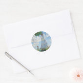 CLAUDE MONET "VROUW MET PARASOL" ENVELOPE RONDE STICKER (Envelop)