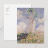 Claude Monet | Vrouw met Parasol links gedraaid Briefkaart (Voorkant / Achterkant)