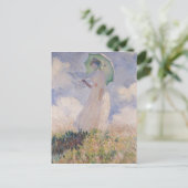 Claude Monet | Vrouw met Parasol links gedraaid Briefkaart (Staand voorkant)