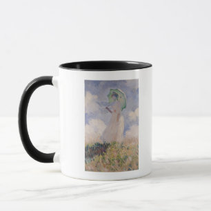 Claude Monet Vrouw met Parasol links gedraaid Mok