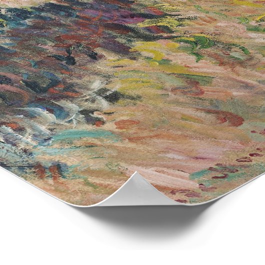 Claude Monet | Vrouw met Parasol links gedraaid Poster (Hoek)