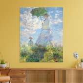 Claude Monet: Vrouw met Parasol Madame Monet 1875 Canvas Afdruk (Insitu (Woonkamer))