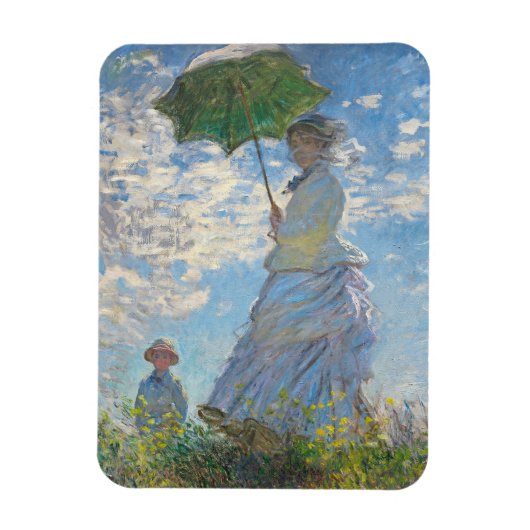 Claude Monet | Vrouw met parasol Magneet (Verticaal)