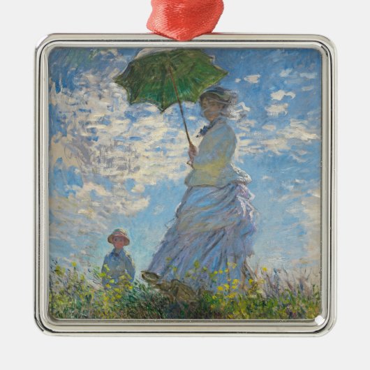 Claude Monet | Vrouw met parasol Metalen Ornament (Voorkant)