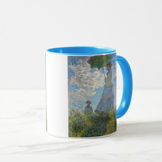 Claude Monet | Vrouw met parasol Mok (Voorkant rechts)