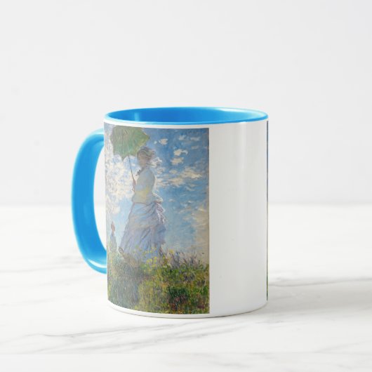 Claude Monet | Vrouw met parasol Mok (Voorkant links)