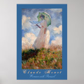 Claude Monet: Vrouw met Parasol Poster (Voorkant)