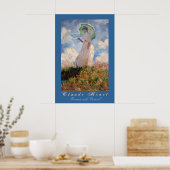 Claude Monet: Vrouw met Parasol Poster (Keuken)