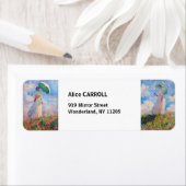 Claude Monet - Vrouw met parasol rechts en links Etiket (Insitu)