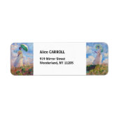 Claude Monet - Vrouw met parasol rechts en links Etiket (Voorkant)