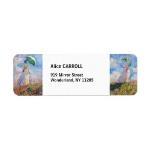 Claude Monet - Vrouw met parasol rechts en links Etiket