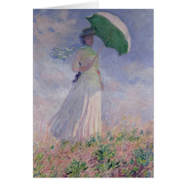 Claude Monet | Vrouw met recht gedraaide parasol (Voorkant)