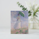 Claude Monet | Vrouw met recht gedraaide parasol Briefkaart (Staand voorkant)