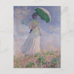 Claude Monet   Vrouw met recht gedraaide parasol Briefkaart