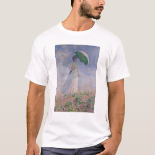 Claude Monet Vrouw met recht gedraaide parasol T-shirt
