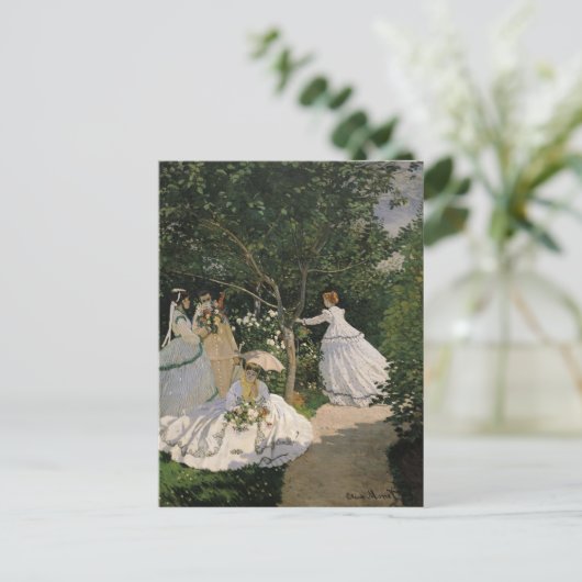 Claude Monet | Vrouwen in de Tuin, 1866 Briefkaart (Staand voorkant)