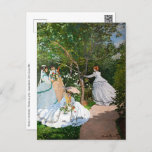 Claude Monet - Vrouwen in de tuin Briefkaart<br><div class="desc">Vrouwen in de tuin/Femmes au jardin - Claude Monet,  Oil on Canvas, 1866</div>