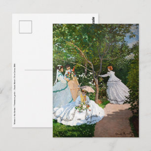 Claude Monet - Vrouwen in de tuin Briefkaart