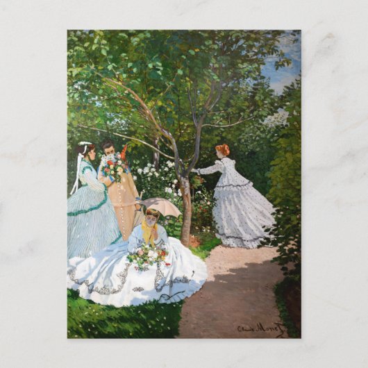 Claude Monet - Vrouwen in de tuin Briefkaart (Voorkant)