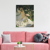 Claude Monet | Vrouwen in de tuin Canvas Afdruk (Insitu (Woonkamer))