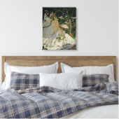 Claude Monet | Vrouwen in de tuin Canvas Afdruk (Insitu (Slaapkamer))