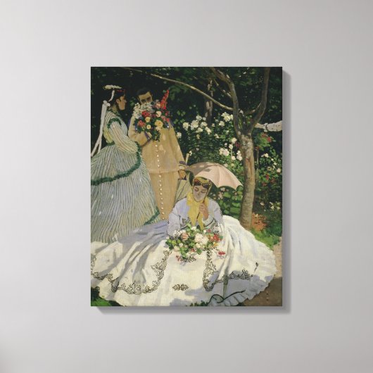 Claude Monet | Vrouwen in de tuin Canvas Afdruk (Voorkant)
