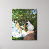 Claude Monet - Vrouwen in de tuin Canvas Afdruk (Voorkant)