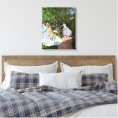 Claude Monet - Vrouwen in de tuin Canvas Afdruk (Insitu (Slaapkamer))