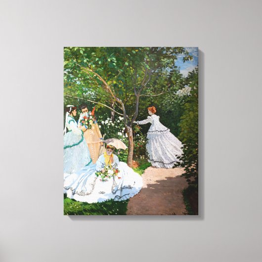 Claude Monet - Vrouwen in de tuin Canvas Afdruk (Voorkant)