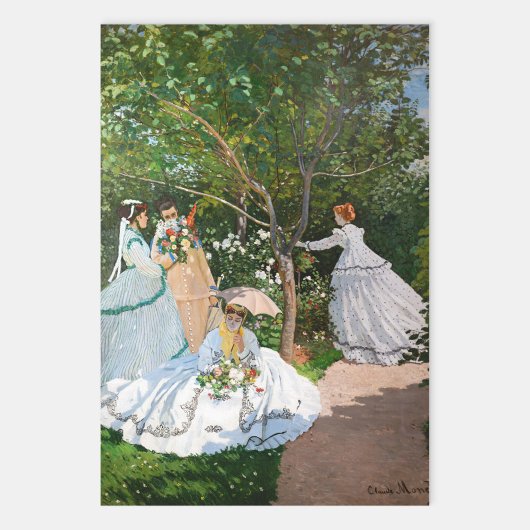 Claude Monet - Vrouwen in de tuin Inpakpapier Vel
