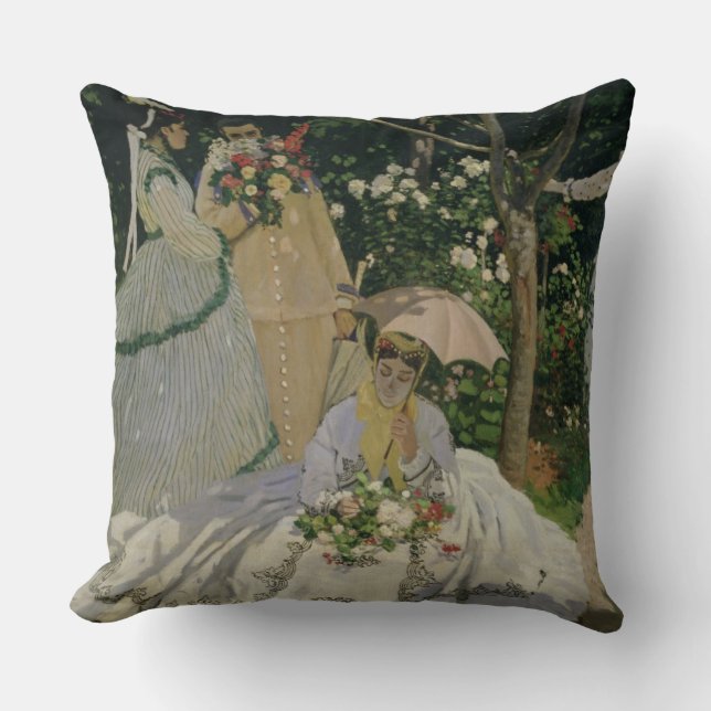 Claude Monet | Vrouwen in de tuin Kussen (Voorkant)