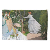Claude Monet - Vrouwen in de tuin Kussensloop (Achterkant)
